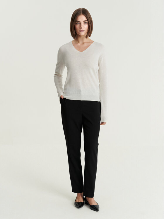 TATUUM TATUUM Sweter MERSA Kremowy Classic Fit