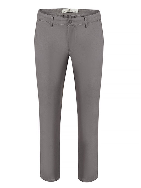 Cross Jeans Cross Jeans Chinosy E 120-170 Szary Tapered Leg