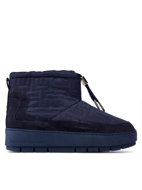 Tommy Hilfiger Škornji Za Sneg Tommy Monogram Snowboot FW0FW07637 Modra