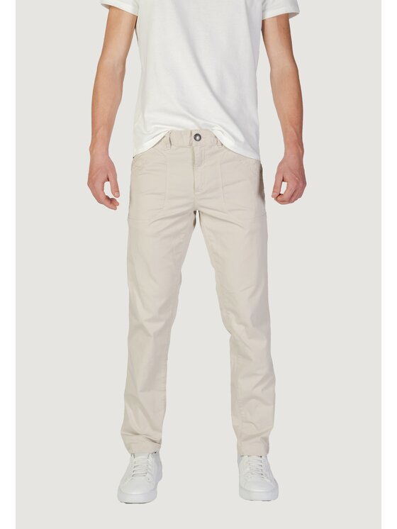 RefrigiWear RefrigiWear Chinosy GA9103P25601 Beżowy Regular Fit
