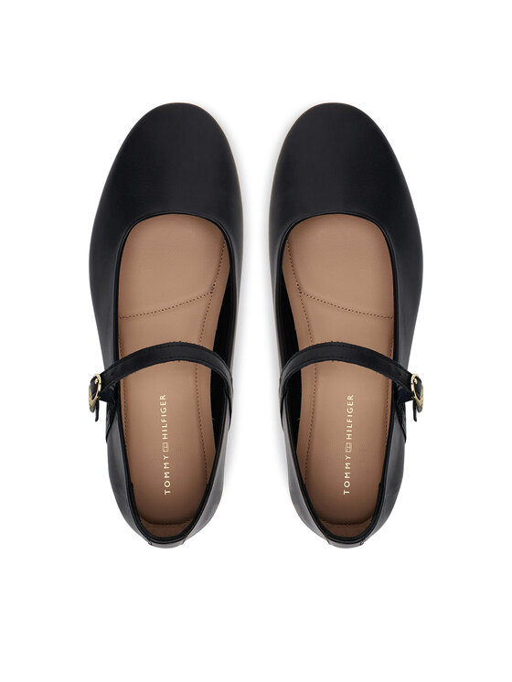 Tommy Hilfiger Tommy Hilfiger Ballerinas Leather Maryjane Ballerina FW0FW08651 Schwarz
