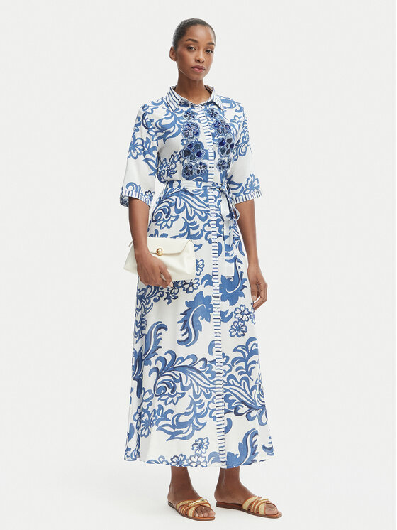 Iconique Iconique Srajčna obleka Emma IC26-038 Modra Regular Fit