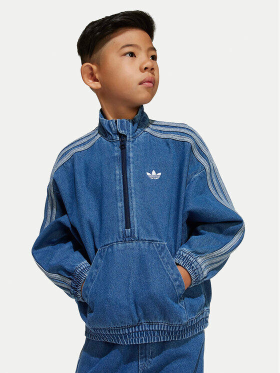 adidas adidas Trenirka Denim JC7871 Modra Loose Fit