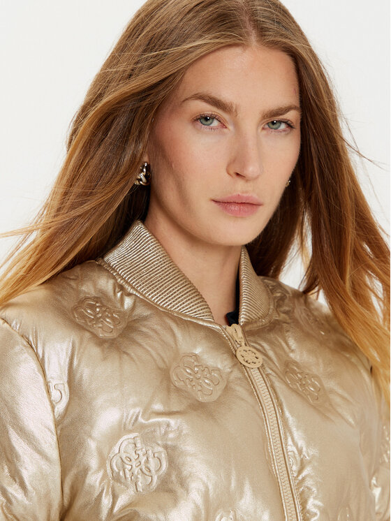 Guess Guess Dirbtinės odos striukė Marianne W4BL60 WGB20 Auksinė Regular Fit
