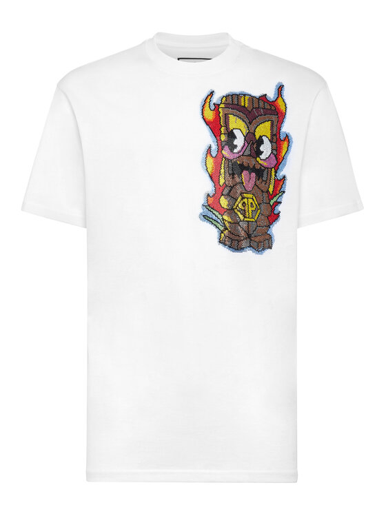 PHILIPP PLEIN PHILIPP PLEIN Tričko 1143 Biela Regular Fit