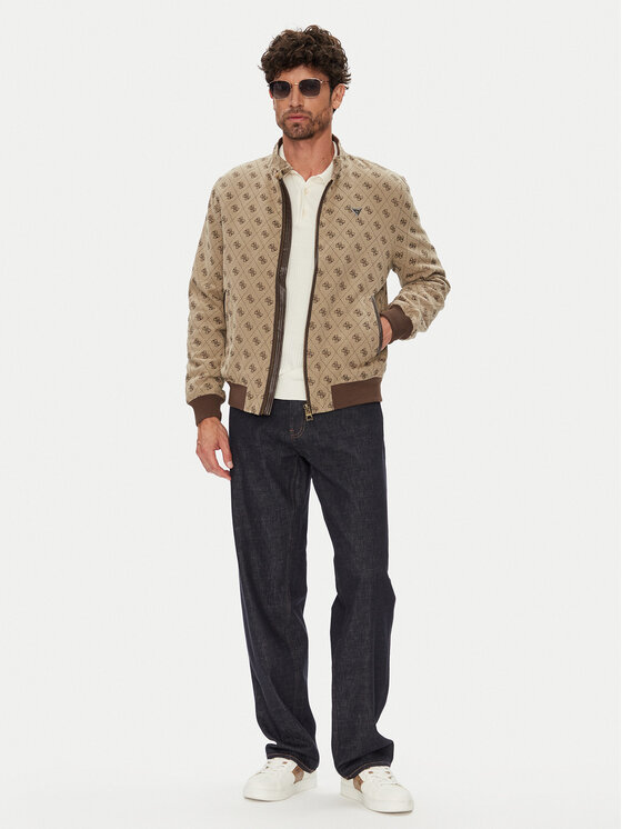 Guess Guess Kurtka bomber M5YL04 WGUE0 Brązowy Regular Fit
