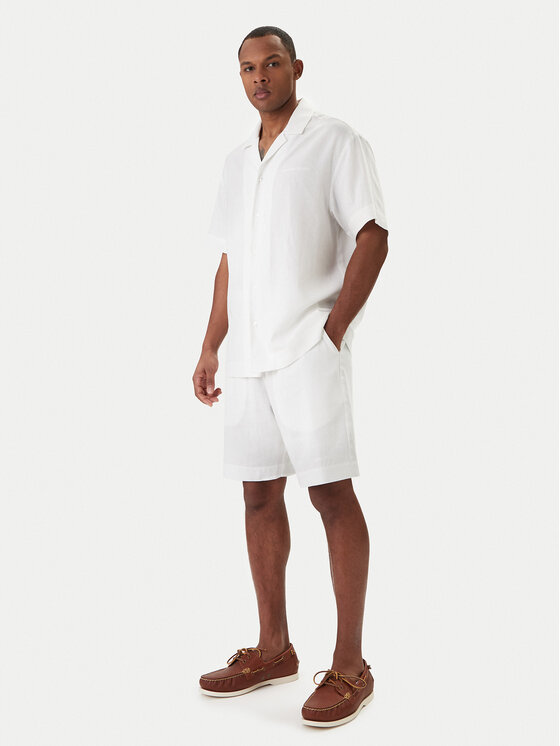 Emporio Armani Emporio Armani Auduma šorti EM000681 AF20590 U0002 Balts Regular Fit