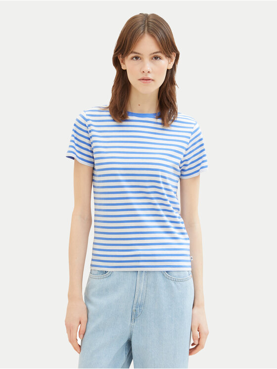 Tom Tailor Denim Tom Tailor Denim T-Shirt 1035867 Modrá Boxy Fit
