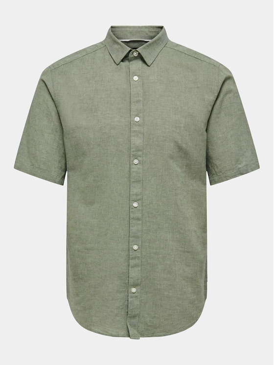 Only & Sons Only & Sons Hemd Caiden 22009885 Grün Slim Fit