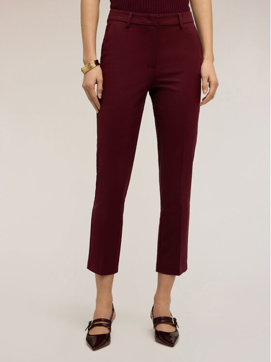 Motivi Motivi Spodnie materiałowe P203Q004394N036 Bordowy Slim Fit