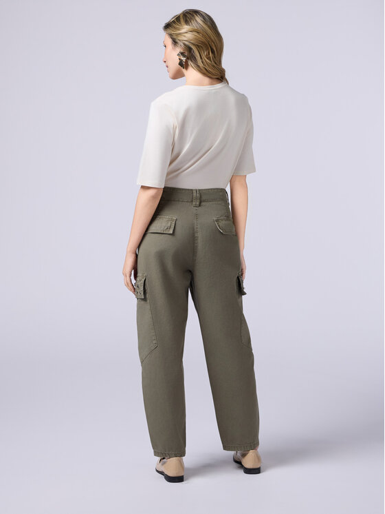 Oltre Oltre Pantaloni di tessuto P790R008322N035 Verde Boy Fit
