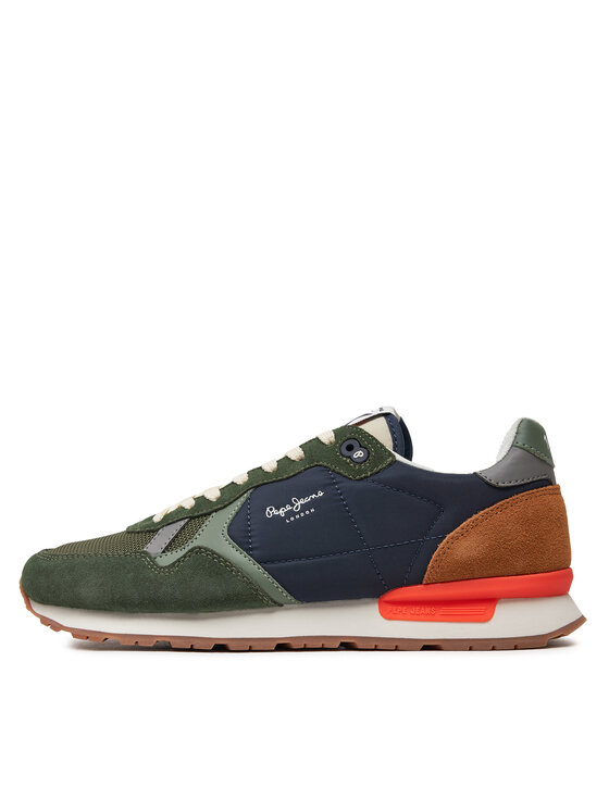 Pepe Jeans Pepe Jeans Sneakersy Brit Mix M PMS40006 Khaki