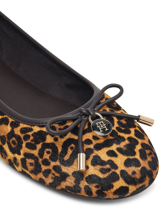 Tommy Hilfiger Tommy Hilfiger Балеринки Th Charm Cheetah Ballerina FW0FW09682 Кафяв