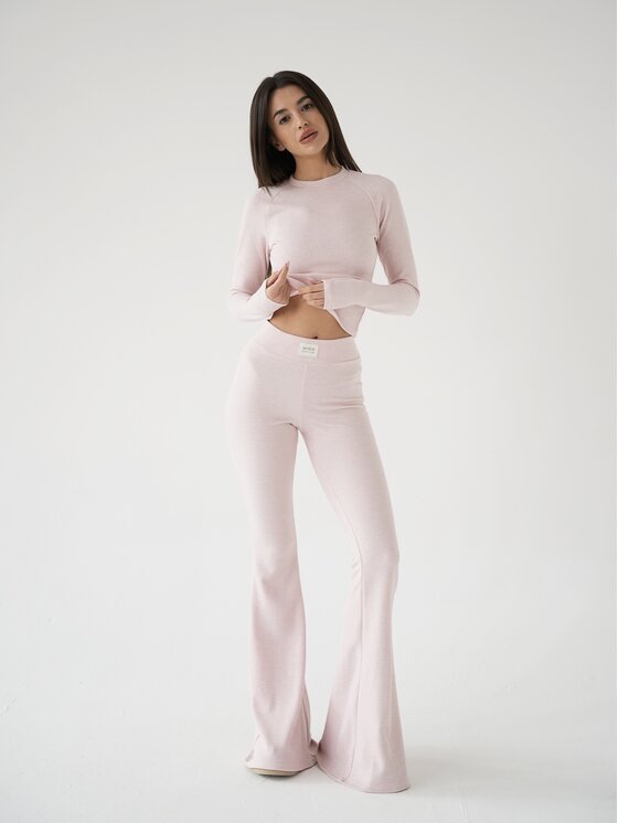 MissDenim MissDenim Longsleeve Cozy Różowy Second Skin Fit