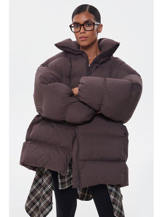 Estro Estro Giubbotto piumino ER00116295 Marrone Oversize