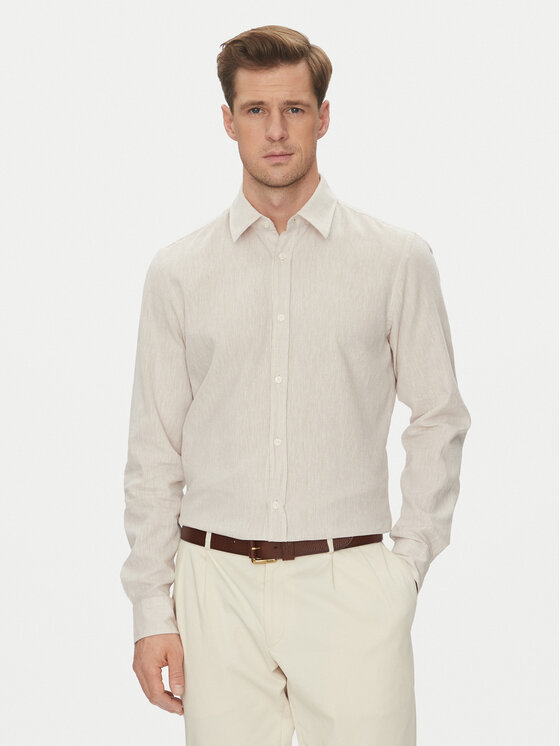 JOOP! Jeans JOOP! Jeans Πουκάμισο 15 JJSH-92Hanson2K-W 30045977 Μπεζ Regular Fit
