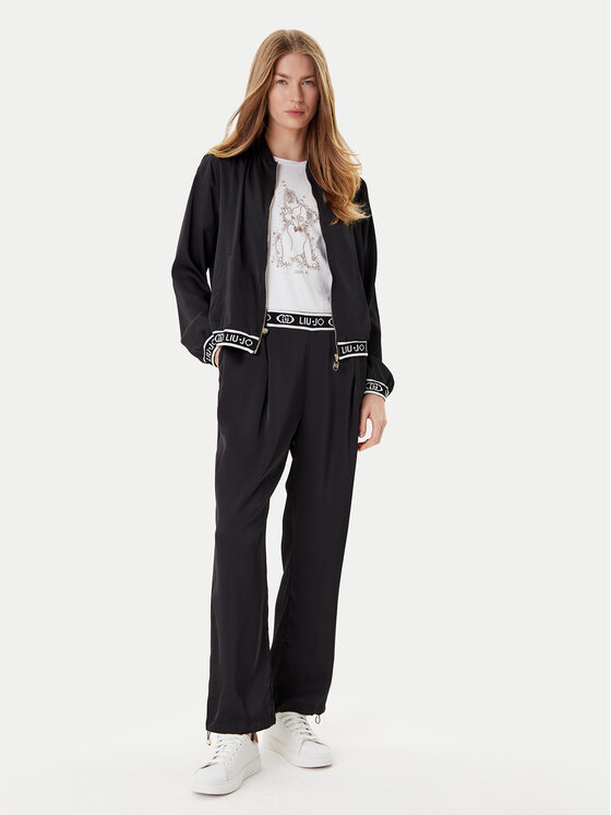 Liu Jo Sport Liu Jo Sport Hlače iz tkanine TF5192 T004A Črna Regular Fit