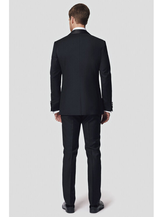 Lancerto Lancerto Garnitur Leiston GA073124000026 Czarny Slim Fit