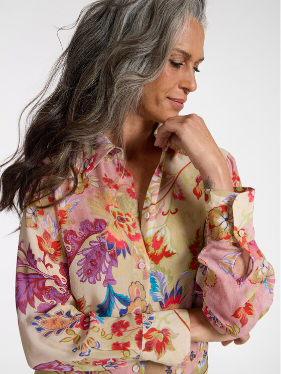 Elena Mirò Elena Mirò Camicia 5018P000314N041 Rosso Regular Fit