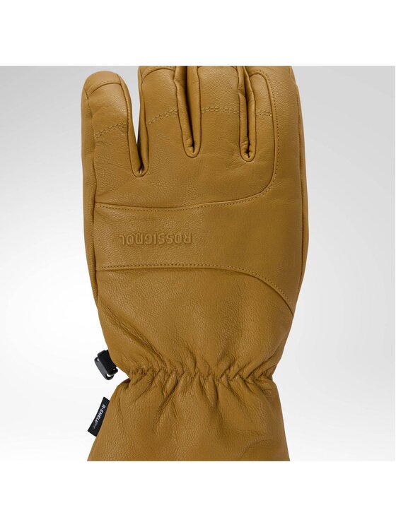 Rossignol Rossignol Rękawice narciarskie Full Leather Ski Gloves R-Shel Brązowy