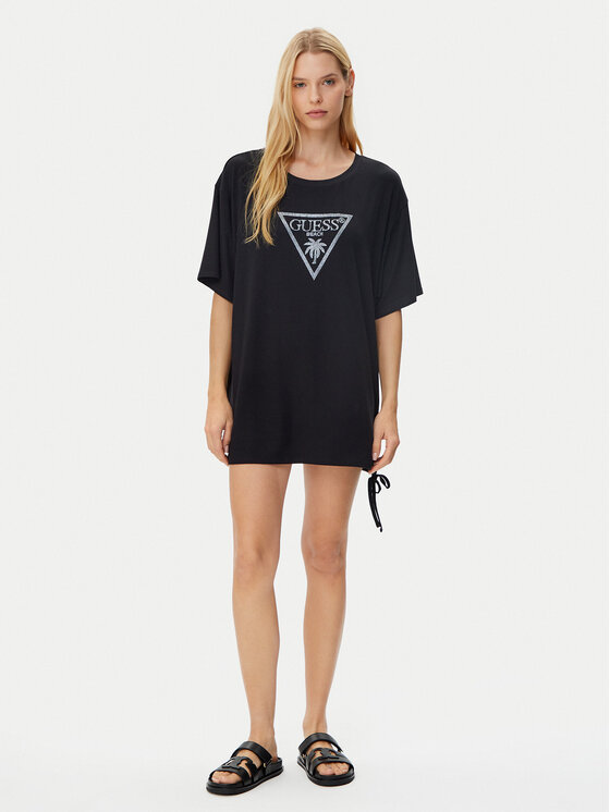 Guess Guess Póló E4GI00 K68D2 Fekete Regular Fit