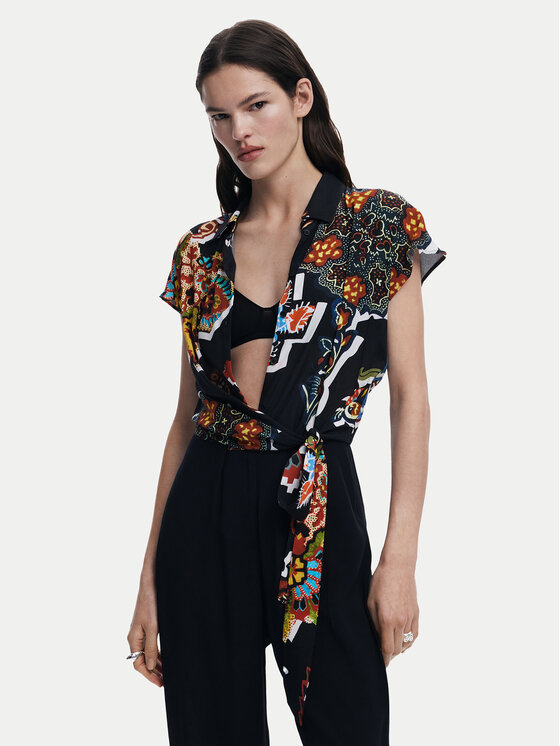 Desigual Desigual Overal Paisley 25SWPW20 Čierna Regular Fit