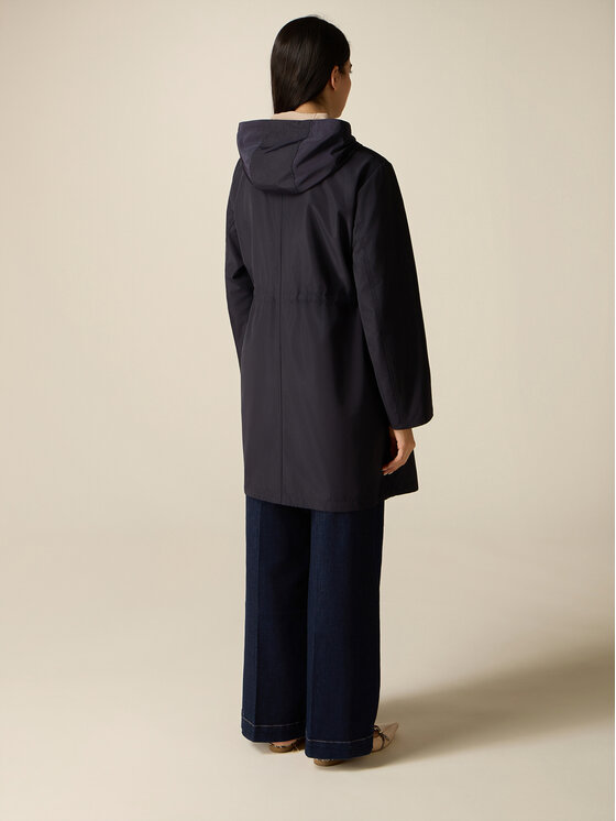 Oltre Oltre Płaszcz zimowy 8166J000238N0Z4 Niebieski Baggy Fit