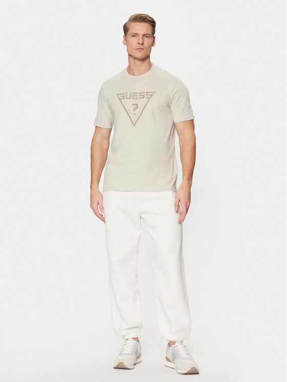 Guess Guess Jogginghose Z4YB00 KAIJ1 Écru Relaxed Fit