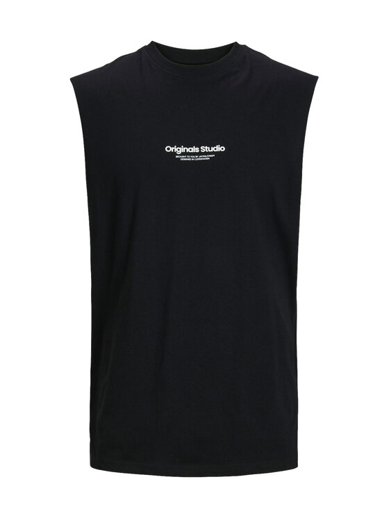 Jack&Jones Jack&Jones Majica brez rokavov Vesterbro 12250430 Črna Oversize