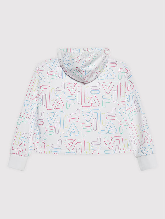 Felpa Salome Aop Cropped 683413 Bianco Regular Fit...