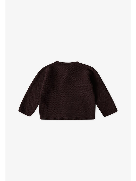 Stellou & friends Stellou & friends Kardigan Knitted Cardigan Brązowy ciemny Comfortable Fit