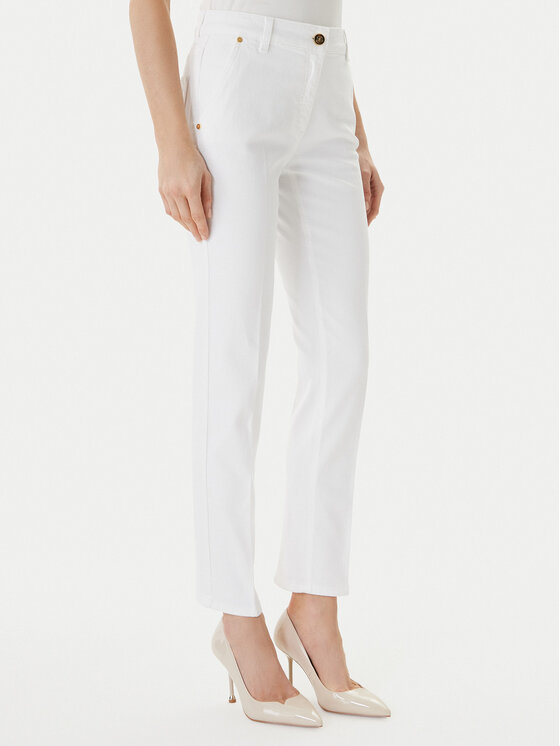Luisa Spagnoli Luisa Spagnoli Blugi Aroma 542975 Alb Straight Fit