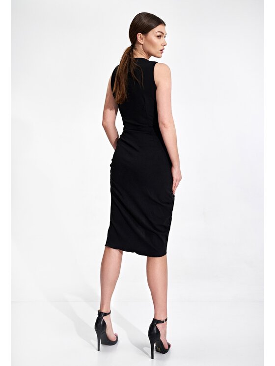 FIGL FIGL Φόρεμα M858 Μαύρο Slim Fit