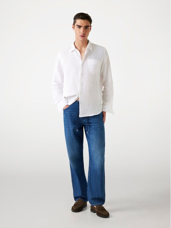 Guess Guess Koszula 176353 Biały Classic Fit