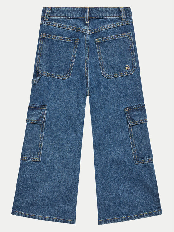 United Colors Of Benetton United Colors Of Benetton Jeansy 4AW7CE035 Niebieski Wide Leg