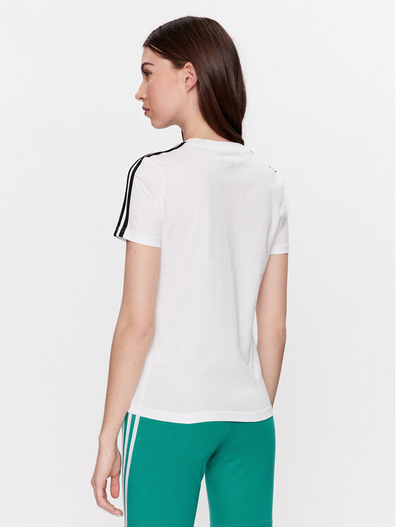adidas adidas T-särk Essentials Slim 3-Stripes T-Shirt GL0783 Valge Slim Fit