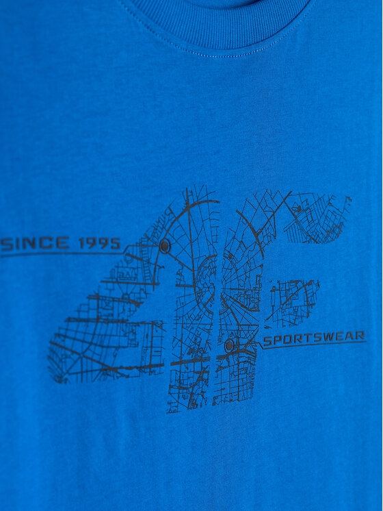 4F 4F T-Shirt CITY Niebieski Regular Fit