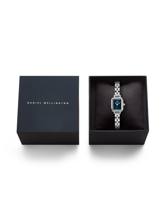 Daniel Wellington Daniel Wellington Zegarek Quadro Mini Reflection DW00100846 Srebrny