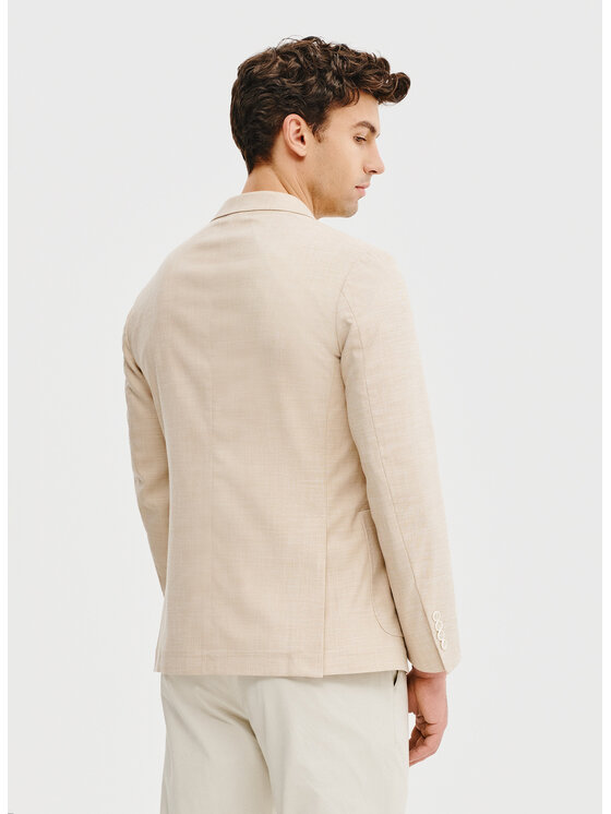 Pako Lorente Pako Lorente Marynarka P25SF-3X-001 Beżowy Slim Fit