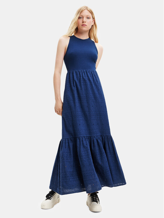 Desigual Vestito da giorno 23SWVW84 Blu scuro Regular Fit, taglia : XL