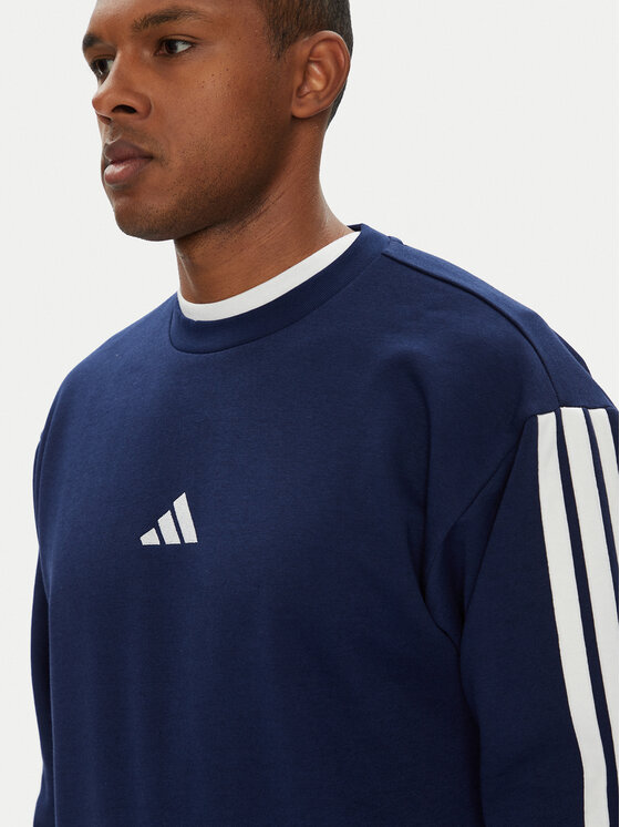 adidas adidas Bluză Essentials 3-Stripes JE6307 Albastru Regular Fit