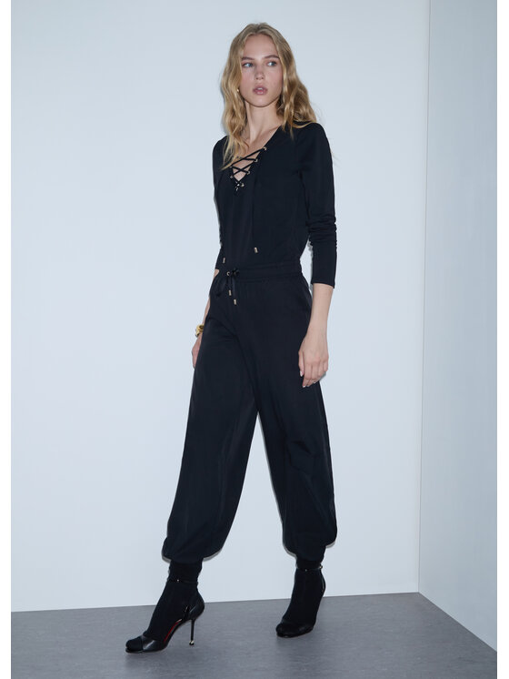 Liu Jo Liu Jo Pantaloni di tessuto TF6268T700A22222 Nero Regular Fit