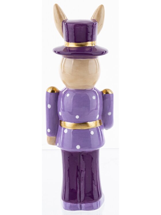MIAhome MIAhome Figurka kolorowy królik 19,5x6,5x5,5 cm ORECCHIO small - granatowy mundur Fioletowy