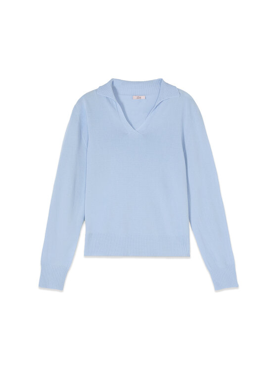 Oltre Oltre Sweter M026J005328N004 Turkusowy Regular Fit