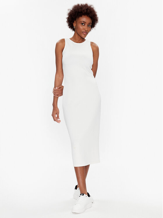 Max Mara Leisure Max Mara Leisure Φόρεμα καθημερινό Mammola 2336211236 Λευκό Regular Fit