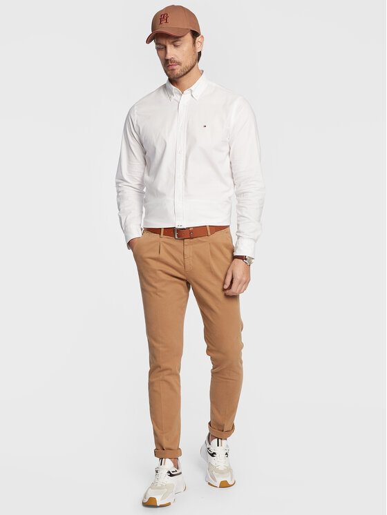 Tommy Hilfiger Tommy Hilfiger Πουκάμισο Oxford MW0MW25037 Λευκό Regular Fit
