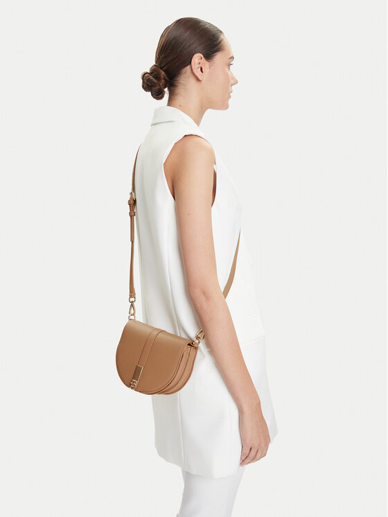 Tommy Hilfiger Tommy Hilfiger Дамска чанта Heritage Saddle Bag AW0AW17164 Кафяв