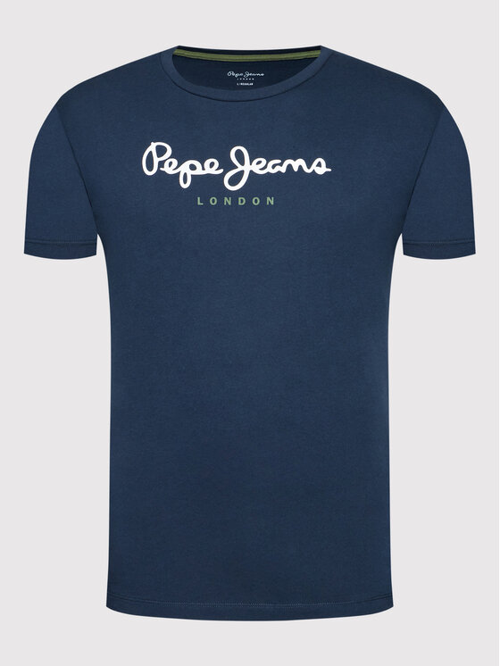 Pepe Jeans Pepe Jeans Marškinėliai Eggo PM508208 Tamsiai mėlyna Regular Fit