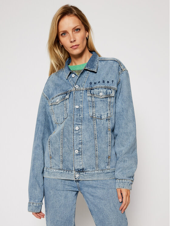 Guess Guess Jeans jakna Klaudia W0BN77 D3Y0C Modra Regular Fit