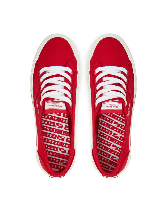 Pepe Jeans Pepe Jeans Tenisówki Brady Basic W PLS31287 Czerwony